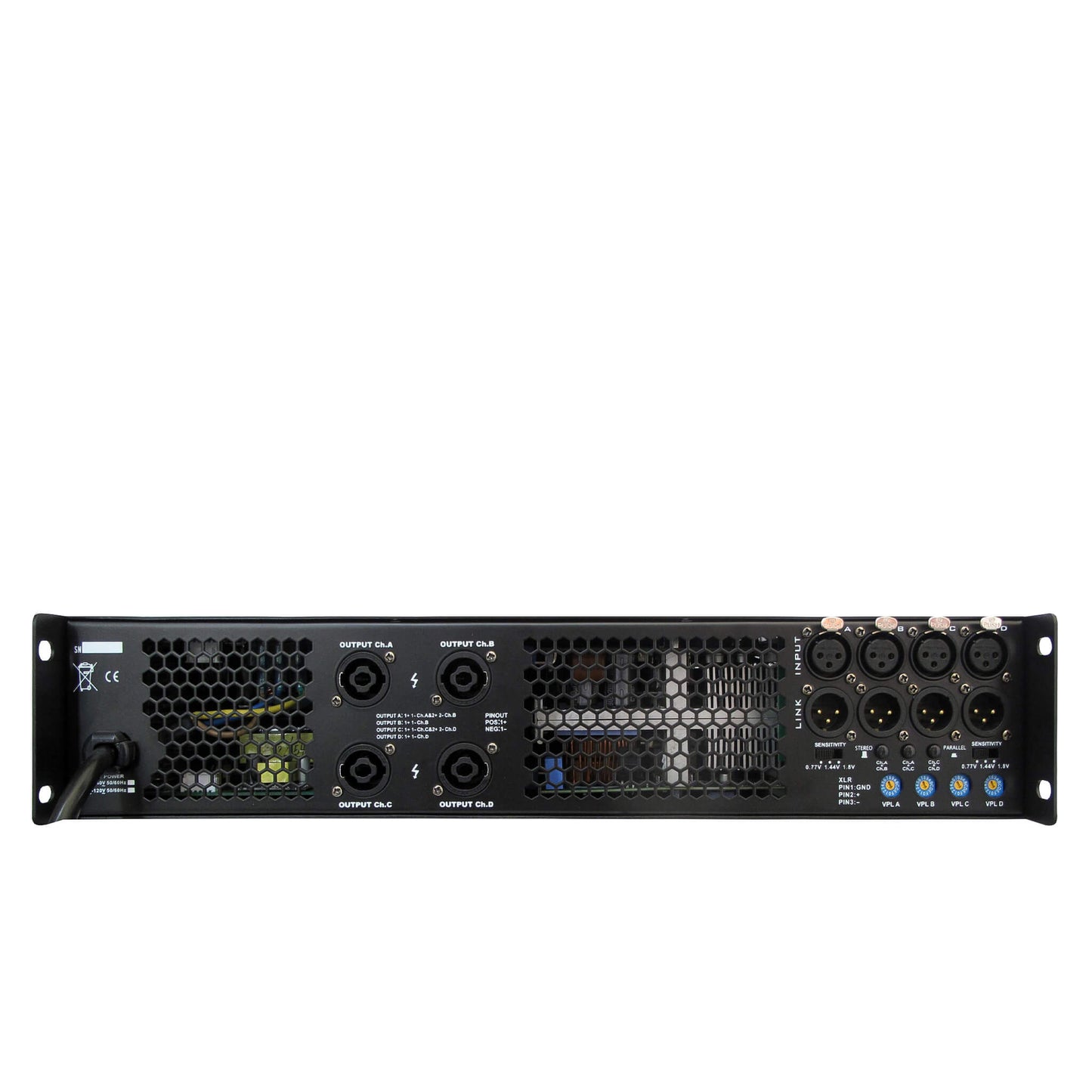 VN1500D 8Ω 4X1500W 4Ω 4X3000W  Four-Channel Digital Amplifier