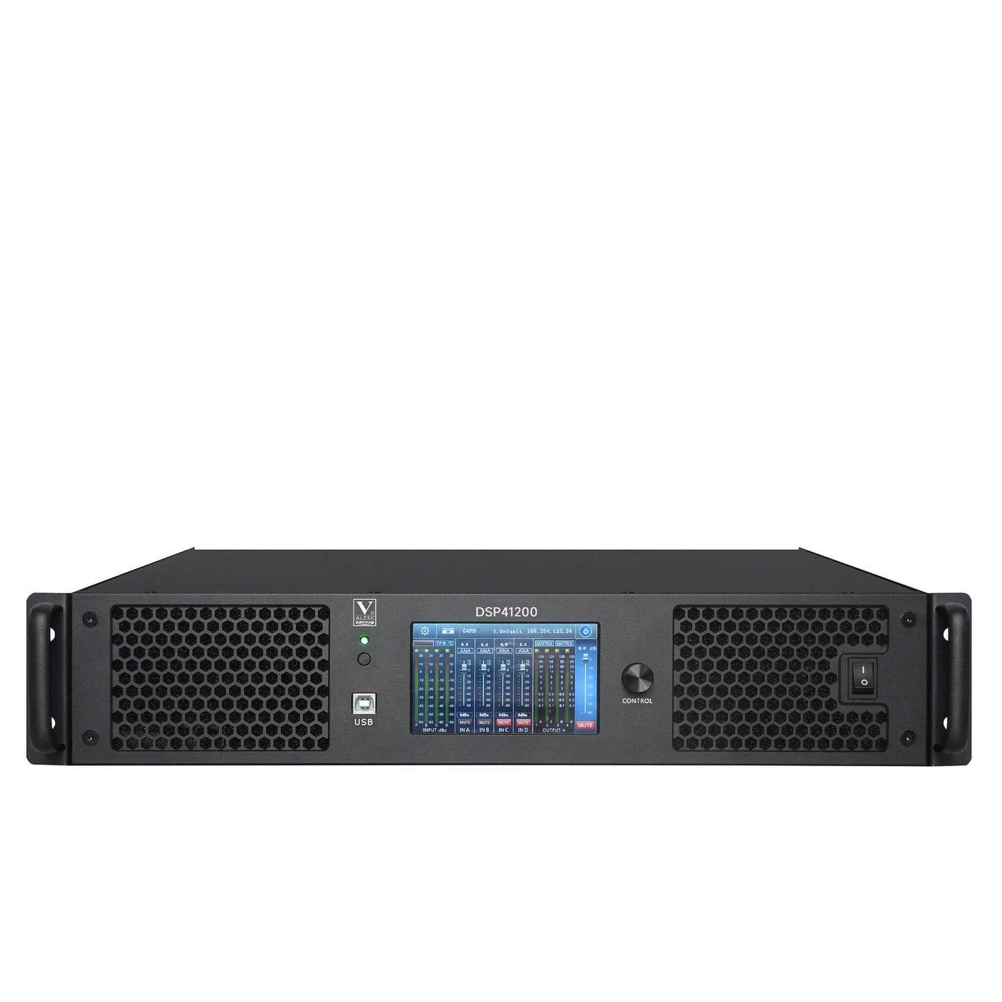 Amplificador de potência digital DSP1200 de 4 canais com DSP