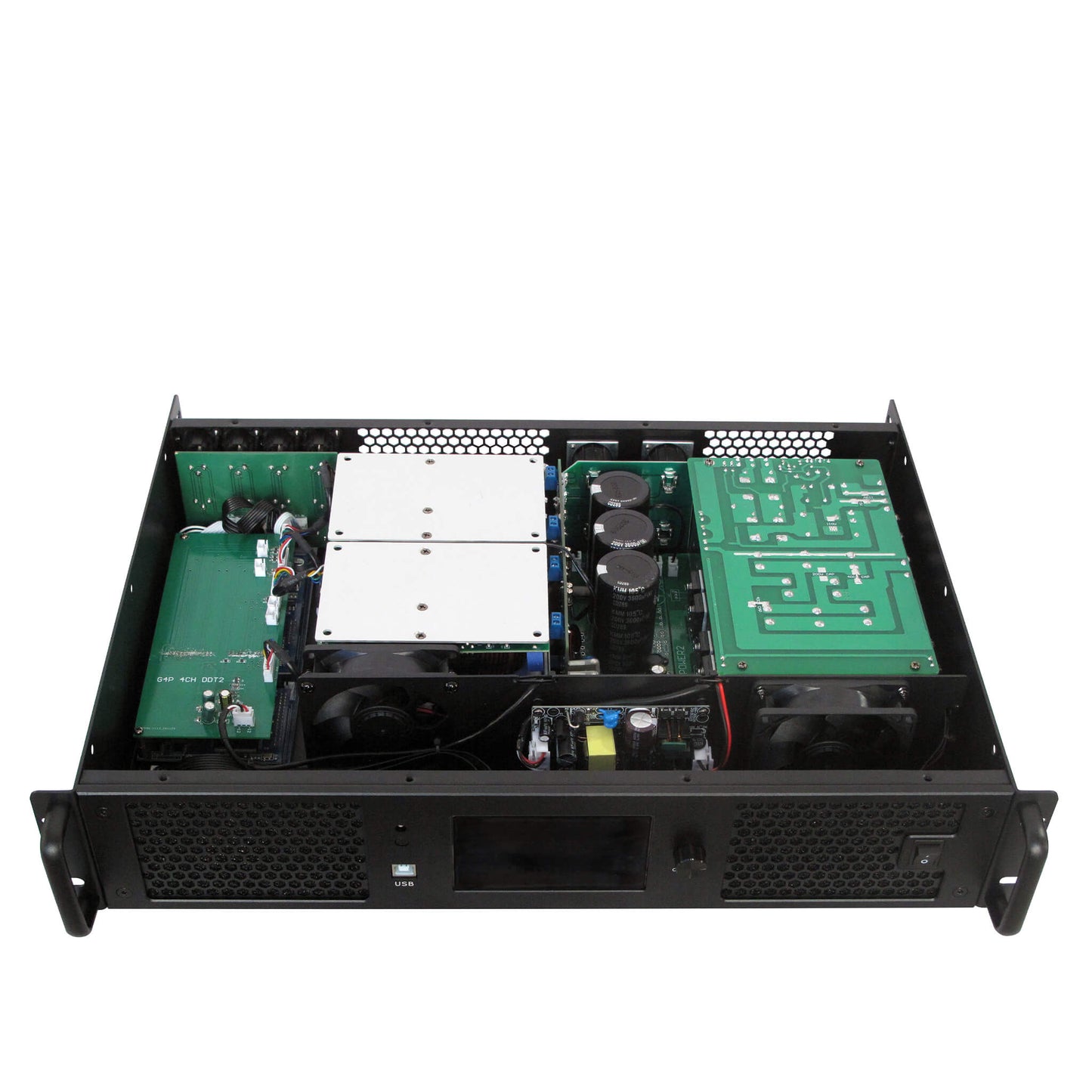 Amplificador de potência digital DSP1200 de 4 canais com DSP