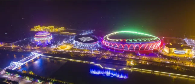 Lianxia Olympic Sports CenterFountains and Lighting Enhancement
